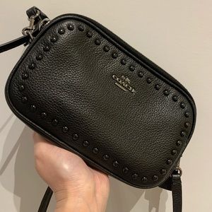 COACH leather crossbody with rivet